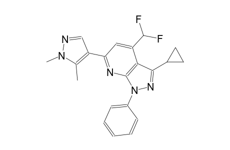 1H-pyrazolo[3,4-b]pyridine, 3-cyclopropyl-4-(difluoromethyl)-6-(1,5-dimethyl-1H-pyrazol-4-yl)-1-phenyl-