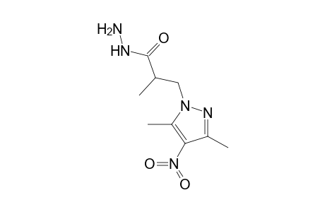 3-(3,5-dimethyl-4-nitro-1-pyrazolyl)-2-methylpropanehydrazide