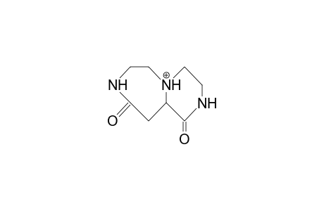 Hexahydro-pyrazino(1,2-D)(1,4)diazepinium-1,9-dione cation