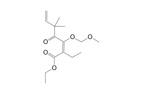 (E)-ethyl 5,5-dimethyl-2-ethyl-3-(methoxymethoxy)-4-oxohepta-2,6-dienoate