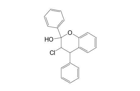 3-Chloro-3,4-dihydro-2.4-diphenyl-2H-1-benzopyran-2-ol