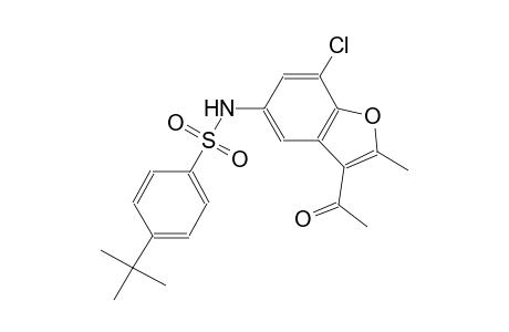 benzenesulfonamide, N-(3-acetyl-7-chloro-2-methyl-5-benzofuranyl)-4-(1,1-dimethylethyl)-