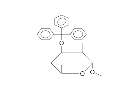 METHYL 2,4,6-TRIDEOXY-3-O-TRITYL-2,4-DI-C-METHYL-ALPHA-L-MANNOHEXOPYRANOSIDE