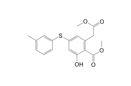 Methyl 2-Hydroxy-6-(2-methoxy-2-oxoethyl)-4-[(3-methylphenyl)sulfanyl]benzoate