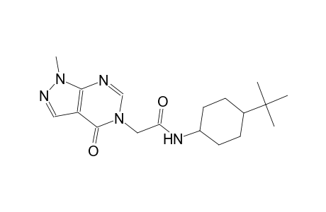 N-(4-tert-butylcyclohexyl)-2-(1-methyl-4-oxo-1,4-dihydro-5H-pyrazolo[3,4-d]pyrimidin-5-yl)acetamide