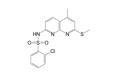 Benzenesulfonamide, 2-chloro-N-[5-methyl-7-(methylthio)-1,8-naphthyridin-2-yl]-
