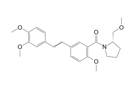 (S)-(5-(3,4-dimethoxystyryl)-2-methoxyphenyl)(2-(methoxymethyl)pyrrolidin-1-yl)methanone