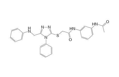 N-[3-(acetylamino)phenyl]-2-{[5-(anilinomethyl)-4-phenyl-4H-1,2,4-triazol-3-yl]sulfanyl}acetamide
