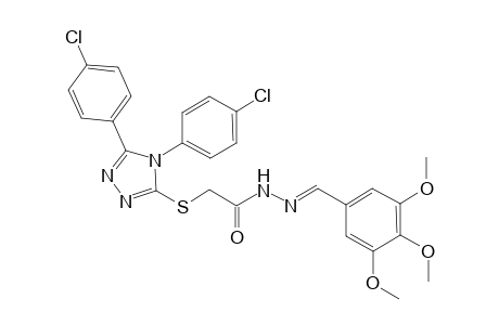 2-{[4,5-bis(4-chlorophenyl)-4H-1,2,4-triazol-3-yl]sulfanyl}-N'-[(E)-(3,4,5-trimethoxyphenyl)methylidene]acetohydrazide