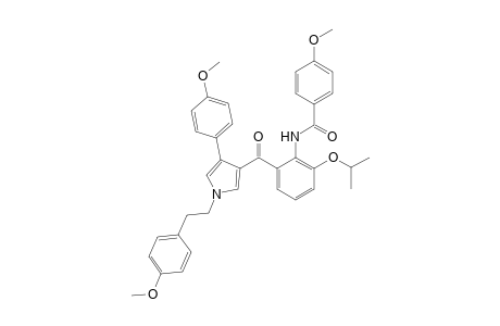 {2-[N-[3-(4-methoxyphenyl)carbomyl]-3-isopropoxyphenyl}-{4-(4-methoxyphenyl)-1-[2-(4-methoxyphenyl)ethyl]-1H-pyrrol-3-yl}methanone