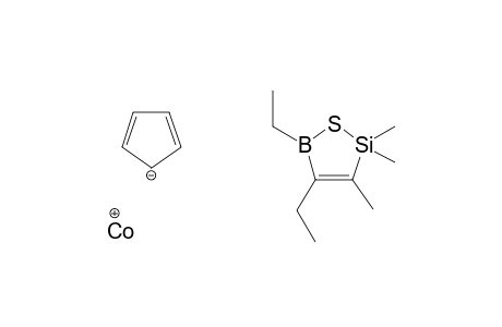 (eta5-Cyclopentadienyl)(eta4-4,5-diethyl-2,5-dihydro-2,2,3-trimethyl-1,2,5-thiasilaborol)cobalt