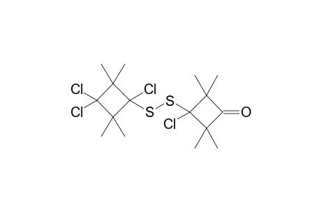 3-Chloro-2,2,4,,4-tetramethyl-3-[(1',3',3'-trichloro-2',2',4',4'-tetramethylcyclobutyl)dithio]-cyclobutanone