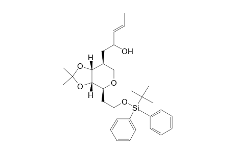 [3aS-[3a.alpha.,4.alpha.,7a.alpha.,7.alpha.(3E,2S*)]]-tetrahydro-2,2-dimethyl-4-[2-[[(1,1-dimethylethyl)diphenylsilyl]oxy]ethyl]-.alpha.-(1-propenyl)-4H-1,3-dioxolo[4,5-c]pyran-7-ethanol