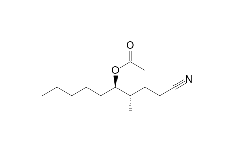 (4S,5R)-5-Acetoxy-4-methyl-decanenitrile