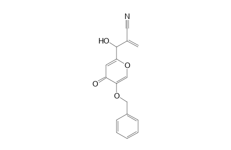 2-[(5-Benzyloxy-4-oxo-4H-pyran-2-yl)hydroxymethyl]acrylonitrile