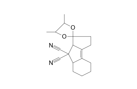 4',5'-dimethylspiro[1,2,3a,4a,5,6,7,8-octahydrocyclopenta[b]indene-3,2'-1,3-dioxolane]-4,4-dicarbonitrile