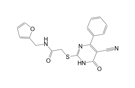 2-[(5-cyano-6-oxo-4-phenyl-1,6-dihydro-2-pyrimidinyl)sulfanyl]-N-(2-furylmethyl)acetamide