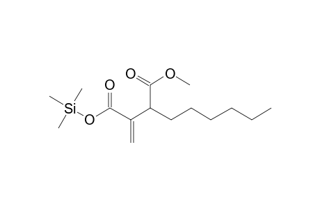 3-Methoxycarbonyl-2-methylidenenonanoic acid, tms derivative