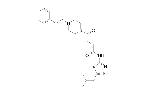 N-(5-isobutyl-1,3,4-thiadiazol-2-yl)-4-oxo-4-[4-(2-phenylethyl)-1-piperazinyl]butanamide