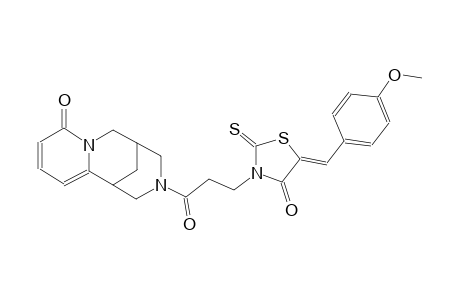 (1S,9S)-11-{3-[(5Z)-5-(4-methoxybenzylidene)-4-oxo-2-thioxo-1,3-thiazolidin-3-yl]propanoyl}-7,11-diazatricyclo[7.3.1.0~2,7~]trideca-2,4-dien-6-one