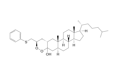 (2S,2'R,3R/S)-2-[2'-Hydroxyperoxy-3-(phenylthio)propyl]-5.alpha.-cholestan-3-one 2',3-peroxyhemiacetal