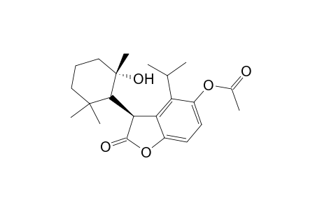 5-Acetoxy-3-(2'-hydroxy-2',6',6'-trimethylcyclohexyl)-4-isopropyl-2(3H)-benzofuran-2-one