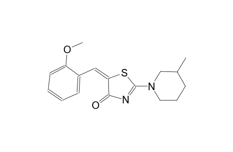 4(5H)-thiazolone, 5-[(2-methoxyphenyl)methylene]-2-(3-methyl-1-piperidinyl)-, (5E)-