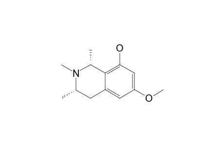 8-HYDROXY-6-METHOXY-1,2,3-TRIMETHYL-1,2,3,4-TETRAHYDROISOQUINOLINE