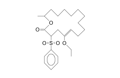 2-Ethoxy-4-benzenesulfonyl-7-methyl-6-oxa-cyclopentadecen-5-one