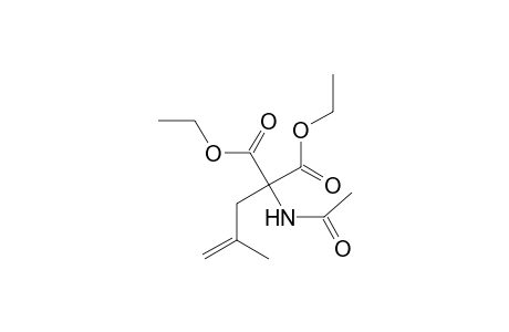 propanedioic acid, 2-(acetylamino)-2-(2-methyl-2-propenyl)-, diethyl ester