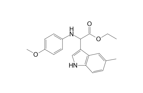 Ethyl 2-(5-methyl-1H-indol-3-yl)-2-(4-methoxyphenylamino)-acetate