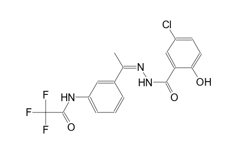 N-{3-[(1Z)-N-(5-chloro-2-hydroxybenzoyl)ethanehydrazonoyl]phenyl}-2,2,2-trifluoroacetamide