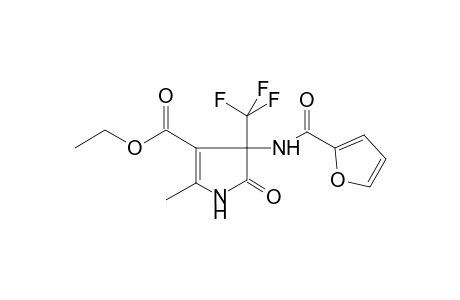 1H-Pyrrole-3-carboxylic acid, 4-[(furan-2-carbonyl)amino]-2-methyl-5-oxo-4-trifluoromethyl-4,5-dihydro-, ethyl ester