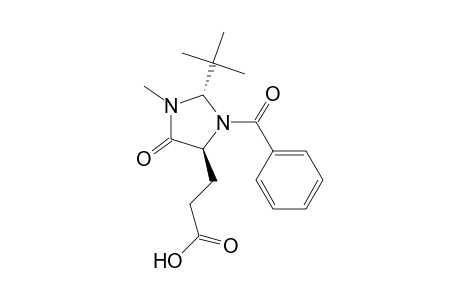4-Imidazolidinepropanoic acid, 3-benzoyl-2-(1,1-dimethylethyl)-1-methyl-5-oxo-, (2S-trans)-