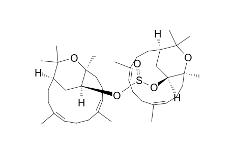 Bis[[1R-(1R*,4E,8E,12S*,16R*)]-4,8,12,14,14-Pentamethyl-13-oxabicyclo[10.2.2]hexadeca-4,8-diene-16-ol]-sulfite