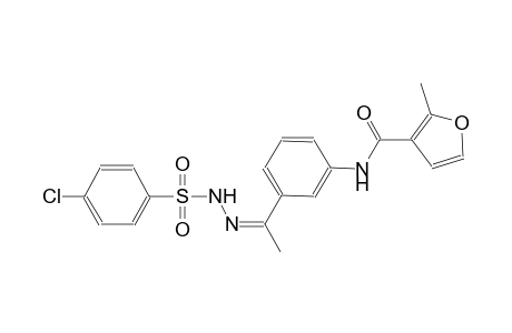 N-(3-{(1Z)-N-[(4-chlorophenyl)sulfonyl]ethanehydrazonoyl}phenyl)-2-methyl-3-furamide