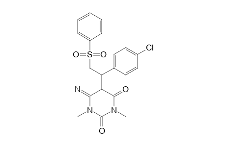 6-IMINO-5-[2'-PHENYLSULFONYL-1'-(4-CHLOROPHENYL)-ETHYL]-1,3-DIMETHYLPYRIMIDINE-2,4-DIONE