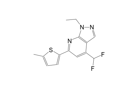1H-pyrazolo[3,4-b]pyridine, 4-(difluoromethyl)-1-ethyl-6-(5-methyl-2-thienyl)-