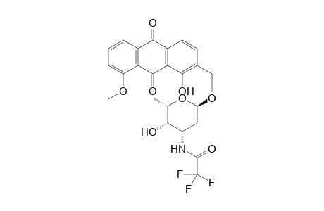 1-Hydroxy-8-methoxy-2-[1-O-(2',3',6'-trideoxy-3'-trifluoroacetamido-.alpha.-L-lyxo-hexopyranosyl)-methyl]-9,10-anthraquinone