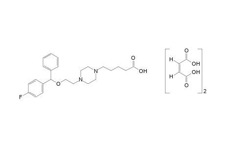 4-{2-[(p-fluorophenyl)phenylmethoxy]ethyl}-1-piperazinevaleric acid, maleate(1:2)