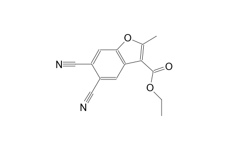 3-benzofurancarboxylic acid, 5,6-dicyano-2-methyl-, ethyl ester