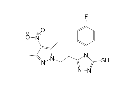 5-[2-(3,5-dimethyl-4-nitro-1H-pyrazol-1-yl)ethyl]-4-(4-fluorophenyl)-4H-1,2,4-triazol-3-yl hydrosulfide