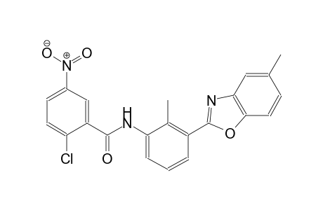 benzamide, 2-chloro-N-[2-methyl-3-(5-methyl-2-benzoxazolyl)phenyl]-5-nitro-