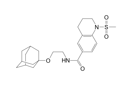 6-Quinolinecarboxamide, 1,2,3,4-tetrahydro-1-(methylsulfonyl)-N-[2-(tricyclo[3.3.1.1(3,7)]dec-1-yloxy)ethyl]-