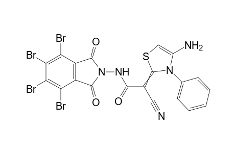 2-(4-Amino-3-phenylthiazol-2(3H)-ylidene)-2-cyano-N-(4,5,6,7-tetrabromo-1,3-dioxoisoindolin-2-yl)acetamide