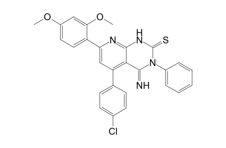 5-(4-Chlorophenyl)-7-(2,4-dimethoxyphenyl)-4-imino-3-phenyl-1H,3H-pyrido[2,3-d]pyrimidine-2-thione