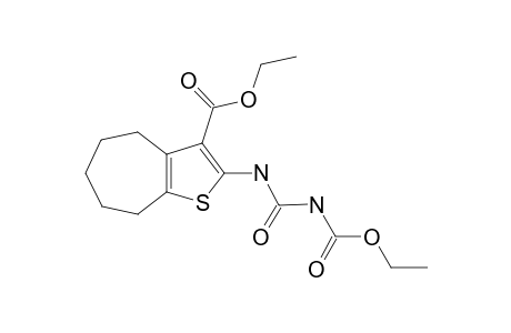 2-(3'-ETHOXYCARBONYL-UREIDO)-3-ETHOXYCARBONYL-5,6,7,8-TETRAHYDRO-4H-CYCLOHEPTA-[B]-THIOPHENE
