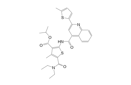 isopropyl 5-[(diethylamino)carbonyl]-4-methyl-2-({[2-(5-methyl-2-thienyl)-4-quinolinyl]carbonyl}amino)-3-thiophenecarboxylate