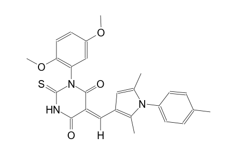 (5Z)-1-(2,5-dimethoxyphenyl)-5-{[2,5-dimethyl-1-(4-methylphenyl)-1H-pyrrol-3-yl]methylene}-2-thioxodihydro-4,6(1H,5H)-pyrimidinedione