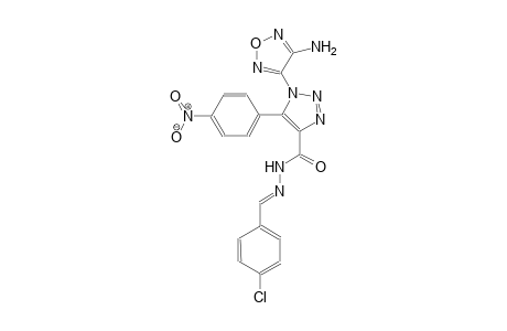 1-(4-amino-1,2,5-oxadiazol-3-yl)-N'-[(E)-(4-chlorophenyl)methylidene]-5-(4-nitrophenyl)-1H-1,2,3-triazole-4-carbohydrazide